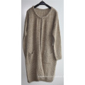 Winter Ladies Longline Open Cardigan with Pocket